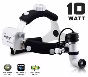 Wireless Dental Surgical Headlight ENT Medical Head light LED 10 Watt for Loupes - Bild 1 von 11
