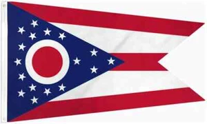 Ohio 2x3 pies Poli - Bandera Estatal de Ohio Hogar Exterior Decoración - Imagen 1 de 3