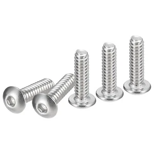 UNC BUTTON HEAD SCREWS A2 STAINLESS STEEL ALLEN SOCKET BOLT 6 8 10 1/4 5/16 3/8" - Picture 1 of 1