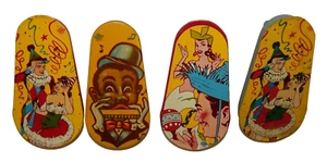 Lote de 4 fabricantes de ruido litografía de hojalata vintage de juguete de metal de EE. UU. MFG - Imagen 1 de 4