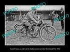 Old 6 X 4 Historic Photo Of Lyon France Indian Motorcycle Rider In Race 1924 2