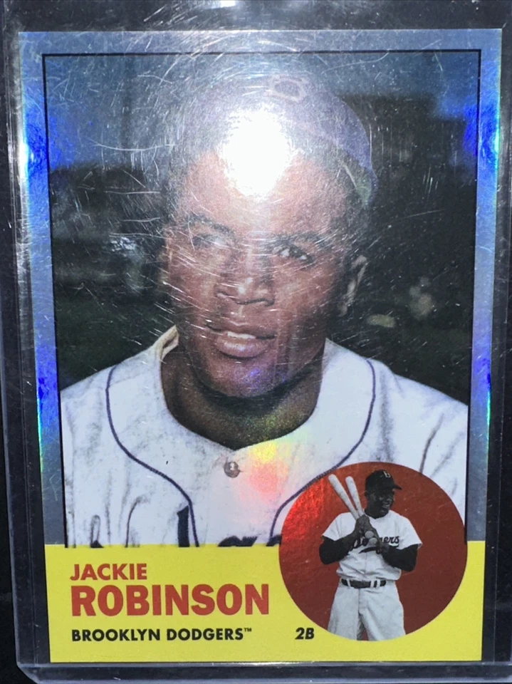Jackie Robinson Serial Number /199 Rainbow Foil Topps Archives #42 MINT Dodgers - Image 1 of 2