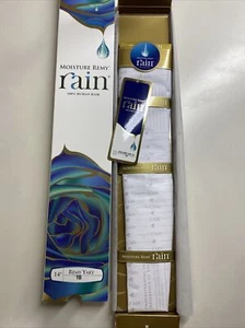Moisture Remy Rain Yaky_100% extensión de tejido de cabello humano_14"_#1B* - Imagen 1 de 5
