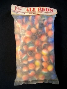 Vintage Vitro Achat Co. ALLE ROTEN MURMELN Beutel mit 100 ct. PARKERSBURG, W. VA. USA - Bild 1 von 4