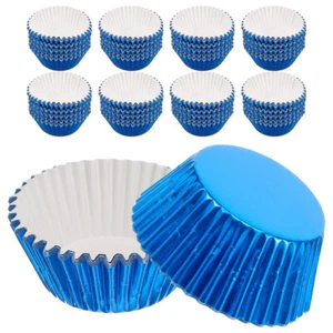100 Pcs Thickened Aluminum Paper Cup Muffin Cases for Baking Cupcake - Picture 1 of 12