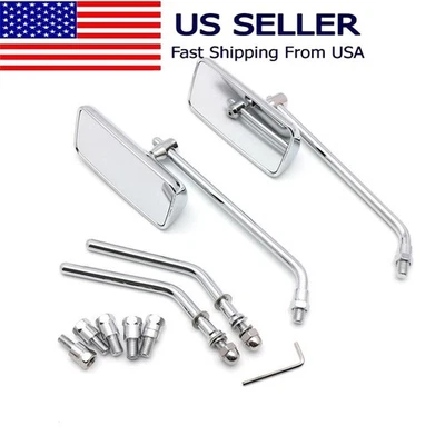 Espejo retrovisor rectangular moto 8/10mm PARA HONDA REBEL 250 350 450 500 1100 Foto 1 de 4