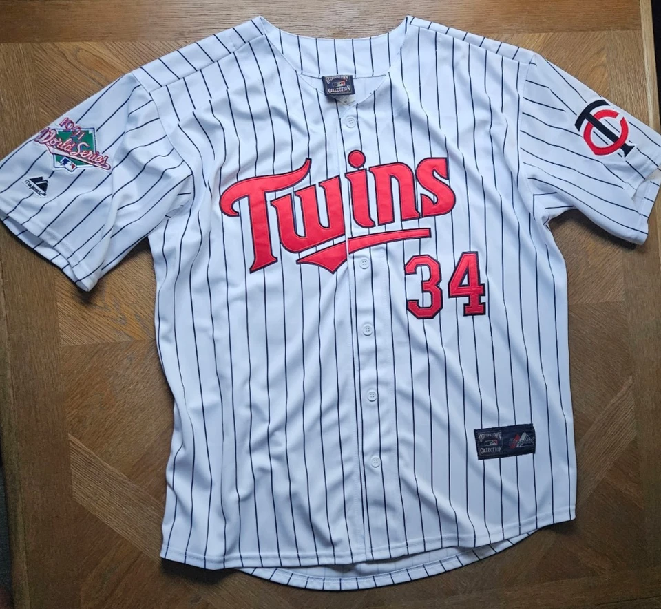 Kirby Puckett #34 Minnesota Twins 91' World Series Cooperstown Jersey "Puck" HOF - Image 1 of 2