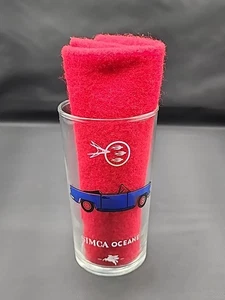 Vintage Simca Oceane Mobil Oil Drinking Glass 8 oz. - Promotional - Pegasus - Picture 1 of 6