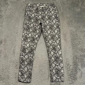 Seven 7 Tummyless High Rise Skinny Snakeskin Pants Women's 10 31x28 - Picture 1 of 17