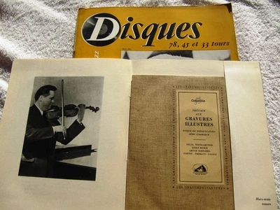 PROMO RECORD Pathe Gravures Illustres French 1957 REVUE DISQUES Record Magazine  - Image 1 of 4