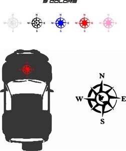 H25 Automotive compass vinyl hood decal graphic 20" x 20" - Picture 1 of 1