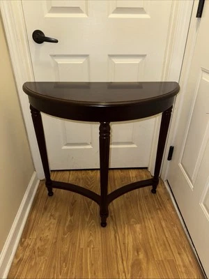 Mesa consola de entrada vintage Bombay Company caoba media luna Demilune Foto 1 de 4