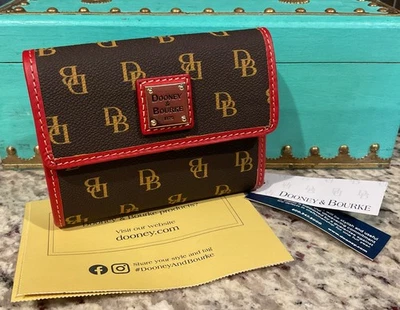 Dooney & Bourke Pebble Grain Women's Wallet-Brown (WBLAK1106 BMRD) MSRP $128 NWT - Image 1 of 4