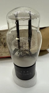 (1) Tubi raddrizzatori RCA JAN-CRC-5V4g * specifiche Mil * 1954 * TESTATO * NOS * NUOVO CON SCATOLA * - Foto 1 di 11