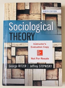 Sociological Theory 9th Edition George Ritzer Jeffrey Stepnisky HC Textbook VG - Picture 1 of 24