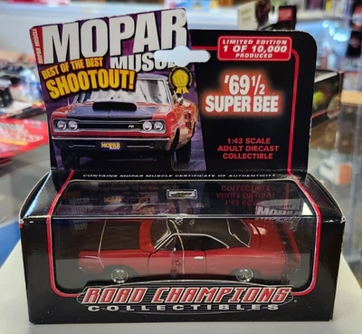 Road Champs Mopar Muscle Best Of The Best 1969 Dodge Super Bee in Red 1:43 Scale - Image 1 of 4