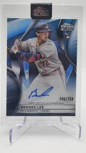 2025 Topps Chrome Black Autos Brooks Lee #CBA-BL Blue Refractor /150 (AU, RC) - Picture 1 of 2