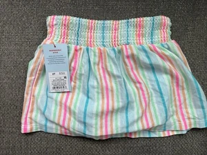Cat & Jack Girls 2T Striped Skort with Elastic Waistband - Picture 1 of 3