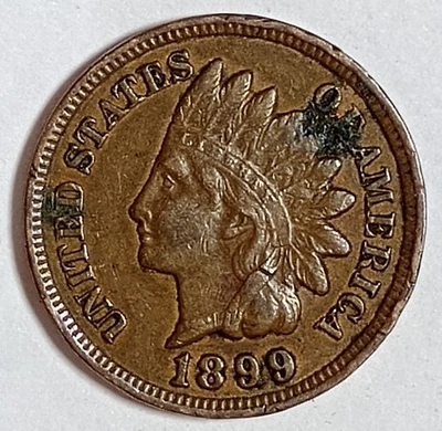 Indian Head Penny"1"Coin Lot 1899 *VERY NICE *FULL LIBERTY* $FREE SHIPPING$ #455 - Image 1 of 2