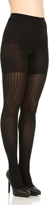 Meia-calça Star Power by Spanx modeladora de fileira com nervuras preta - Tamanho F - NOVA na caixa - Imagem 1 de 4