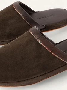 NEU PAUL SMITH HAUSSCHUHE - LUXUS WILDLEDER SIGNATUR STREIFEN "PASCAL" HAUSSCHUHE GRÖSSE 8 - Bild 1 von 8
