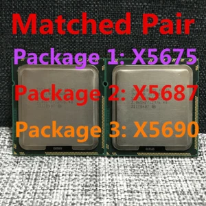 Matching pair Intel Xeon X5670 X5675 X5687 X5680 X5690 CPU LGA1366 Processors - Picture 1 of 7