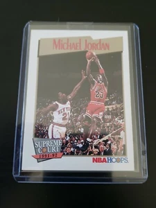 Tarjeta de Michael Jordan 1991-92 NBA Hoops Corte Suprema #455, Chicago Bulls Salón de la fama - Imagen 1 de 3