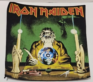Parche trasero grande Iron Maiden Clairvoyant 1988 7th Son 12x12,5" hecho en Inglaterra raro - Imagen 1 de 10
