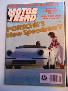 Motor Trend  Magazine June 1988 PORSCHE NEW SPEEDSTER - Picture 1 of 1