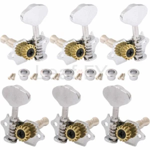 6PCS Chrome Acoustic Classical Guitar Machine Head Turning Pegs 3L3R  - Picture 1 of 6