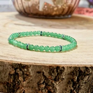 Chalzedon Perlenarmband Armband Positive Energie Steine 4mm Länge 17cm - Bild 1 von 3