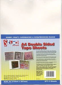 STIX2 PERMANENT A4 DOUBLE SIDED TAPE SHEETS x 5 ACID FREE ADHESIVE S57107 - Picture 1 of 1