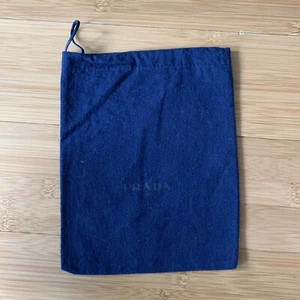 PRADA Navy 8 x 6In Small Dust Cover Bag Shoes Handbags Authentic Drawstring - Picture 1 of 4