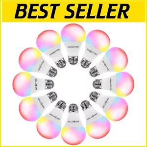 Tuya Smart WiFi Color Changing LED Bulbs - 12 Pack, Works with Alexa & Google - Picture 1 of 9
