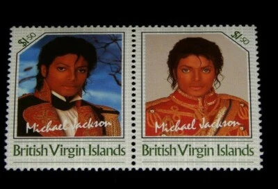 Sello de colección, 1986 ISLAS VÍRGENES BRITÁNICAS, nunca emitido, Michael Jackson, SE-INQUILINO Foto 1 de 4