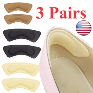 3 Pairs Heel Pads Insoles Patch Anti-Slip Shoe Cushion Relief Feet Protector - Picture 1 of 22