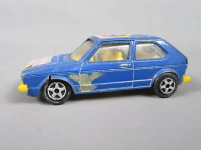 C113 Vintage 1984 Norev France Volkswagen VW Golf #6 Bleu 1:43 Jet Car - Photo 1/4