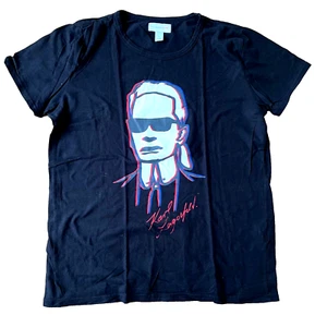 KARL LAGERFELD, T-Shirt, Gr. L, Schwarz - Bild 1 von 3