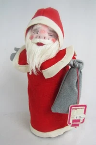 Vintage Expertic Kunstlerpuppen Germany Felt Christmas Santa 17" Hand Puppet - Picture 1 of 10