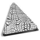Dreieck MDF Magnete - BW - helles psychedelisches Muster Hippie #35762