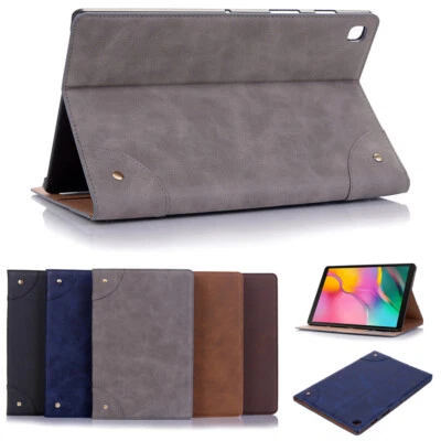 Leather Flip Stand Case For Samsung Galaxy Tab A7 2020 SM-T500 T505 Tablet Retro - Image 1 of 4