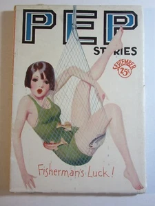 PEP Stories Pulp v. 10 #3, Sept. 1931 VG Bolles Fisherman's Luck Cover! - Bild 1 von 5