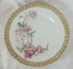 Antique HAVILAND LIMOGES 9 3/4” Dinner Plate Roses Embossed Swag Schleiger 1151x - Picture 1 of 7