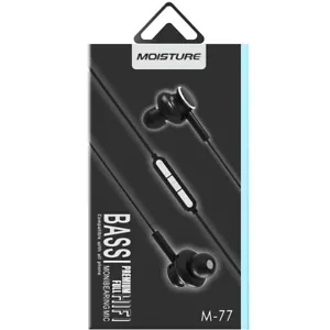 Bass Earphones with Monibearing Mic In Black - Picture 1 of 2