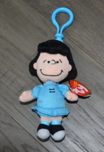 TY Beanie Baby - LUCY - Clip de llave de plástico cacahuetes AZUL 4,5 pulgadas Nuevo con etiquetas - Imagen 1 de 4