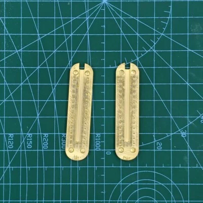 1 par con básculas de mango de latón recortadas para navaja suiza Victorinox 58 mm nueva Foto 1 de 4