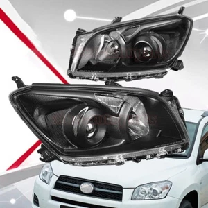 Pair Black Head Light Headlight For Toyota RAV4 ACA30 4 Cyl Series 2 2008-2012 - Picture 1 of 3