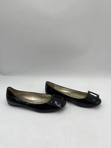 Roger Vivier Gommettine Black Patent Leather Round Toe Ballerina Flats Womens 35 - Picture 1 of 5