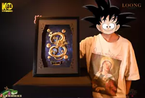 24k Studio Photo Frame DragonBall Z Gold Dragon Shenron Figure Resin Statue - Picture 1 of 2