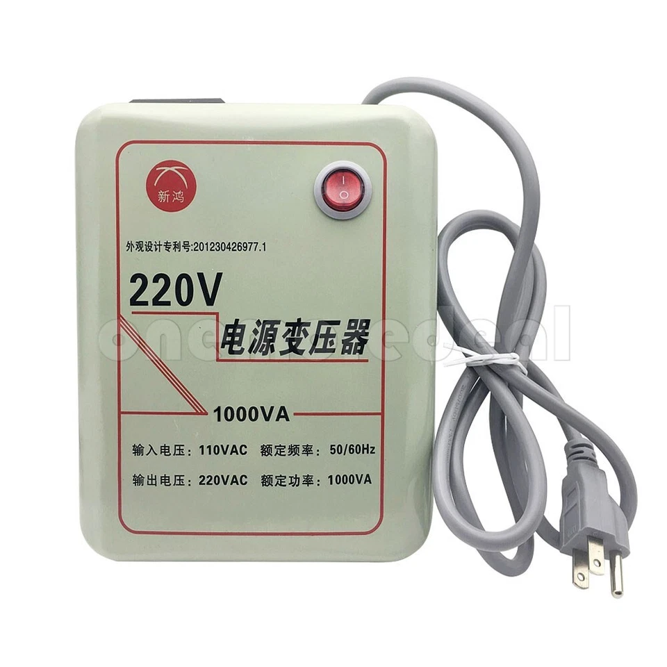 110V to 220V 1000VA Step Up Voltage Converter Transformer for Electrical OMD - Image 1 of 1